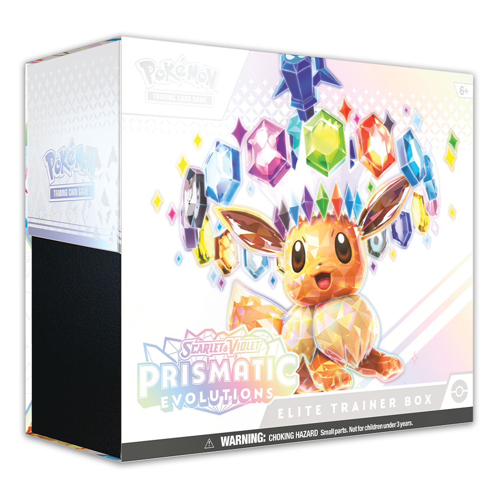 Prismatic Evolutions Elite Trainer Box featuring Eevee